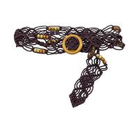 Corde de taille en perles faite à la main pour femme multi-type ceinture de robe de dames mode féminine accessoires de tissage ceintures réglables fines mode punk bord de mer décors, 22 H013 Café