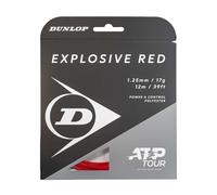 Corde de Tennis Dunlop Explosive Red 17G 12m - Corde en Polyester Puissant réactif