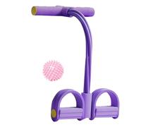 Corde de tension à pédale - Bande de résistance, entraînement de gym à domicile | Corde de traction à 4 tubes pour abdominaux et étirements, équipement d'exercice portable pour le yoga, les exercices