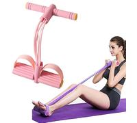 Corde de tension multifonction, 6 tubes de pédale, bande de résistance élastique pour yoga, pour abdominaux, taille, bras, jambes, étirements amincissants (rose)