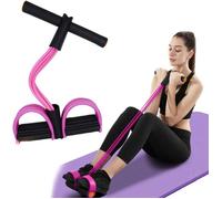 Corde de tension multifonction, bande de résistance élastique pour extracteur de pédale de yoga à 6 tubes,corde de tensiona-rose