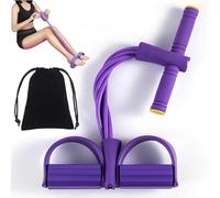 Corde De Tension Multifonction, Bande De Resistance Fitness, 4 Tubes Qualité Latex Elastique Musculation，Pédale Bande de Résistance Elastique, pour Abdominaux, Bras, Jambes, Minceur Yoga Sport Maison