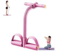 Corde De Tension Multifonction, Bande De Resistance Musculation, éLastique Sport, Tout-en-Un 8tubes avec PéDale De Traction pour Chevilles, Kit Pilates Maison, pour Yoga,Fitness,Musculation (B)