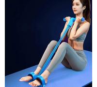 Corde De Tension Multifonctionnelle, 4tube Jambe Exerciseur Élastique Sport Expander Pédale De Fitness Bandes De Résistance Blue Bleu