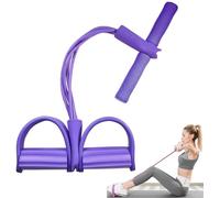 Corde De Tension Multifonctionnelle, 4tube Jambe Exerciseur Élastique Sport Expander Pédale De Fitness Bandes De Résistance Purple Violet