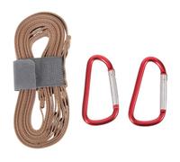 Corde de Tente Multi-Usage en Nylon, Étendoir à Linge, Marron | Légère pour Randonnée, à Suspendre sous Abri, Lien Hamac, Bande Adhésive Incluse Couleur Aléatoire