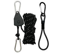 Corde de tente réfléchie, Cordes de haubanage réglables d'extérieur, 4 mm, multicolores, lot de 4(Black)