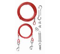 Corde de traction avec laisse de 15 m rouge