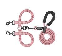 Corde de Traction de Chien, Corde de Traction pour Chien - Double Puppy Running Belt,Rotation Rotation Traine à Pied Plomb Pet Pet Shock Absorbant élastique pour Les Grands Chiens Moyens
