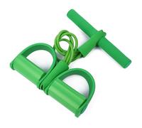 Corde de traction élastique avec pédale - 4 tubes de bande de résistance verte - Équipement de fitness idéal à la maison/salle de sport - Ciblage des bras, des jambes et de l'abdomen pour un