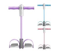 Corde de traction élastique - Pédale d'entraînement multifonction à 4 tubes, extenseur de fitness, équipement d'entraînement pour la taille, les bras, les jambes, l'abdomen, la routine à la maison