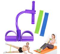 Corde de traction élastique pour abdominaux, 4 tubes élastiques avec pédale, fitness, étirement, amincissement, équipement de yoga