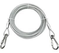 Corde de Traction for Chien, Double Crochet d'extérieur, en Acier, Extensible, Anti-Morsure, chaîne for Chien, Crochets métalliques(4.6m)