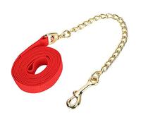 Corde de Traction portative pour Licol de Cheval de bétail, Corde de Maintien de Cheval avec Crochet, chaîne en Fer Durable et Sangle en PP Souple, pour diriger et Tirer Les