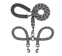 Corde de Traction pour Chien, Corde d'entraînement pour Chiens - Double Puppy Running Belt,Rotation Rotation Traine à Pied Plomb Pet Pet Shock Absorbant élastique pour Les Grands Chiens Moyens