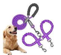 Corde de traction pour chien, double laisse de promenade pour chiot, laisse réglable absorbant les chocs, élastique pour animaux de compagnie de grande et moyenne taille, randonnée, camping