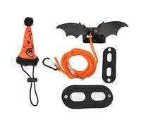 Corde de Traction pour Reptile Ensemble de Harnais de Laisse de lézard Mignon Corde de Traction réglable avec Chapeau Aile de Chauve-Souris pour Halloween Taille du Chapeau