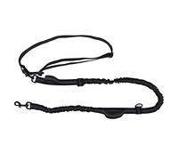 Corde de Traction rétractable réfléchissante pour Chien, Laisse réglable pour Animaux de Compagnie avec système de rétraction Double, Laisse en Nylon Qui Brille dans l’obscurité (Noire)