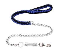 Corde de traction tissée à huit brins anti-explosion pour chiens de petite, moyenne et grande taille (bleu noir, L)