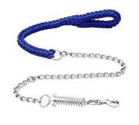 Corde de traction tissée à huit brins anti-explosion pour chiens de petite, moyenne et grande taille (bleu, taille M)