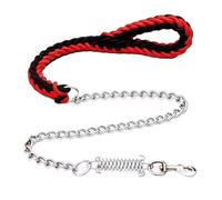 Corde de traction tissée à huit brins anti-explosion pour chiens de petite, moyenne et grande taille (rouge noir, S)