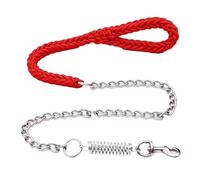 Corde de traction tissée à huit brins anti-explosion pour chiens de petite, moyenne et grande taille (rouge, taille S)