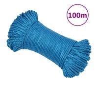 vidaXL Corde de travail Bleu 16 mm 50 m polypropylène