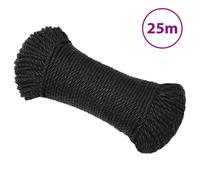 Corde de travail Noir 14 mm 25 m polypropylène