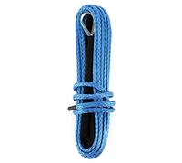 Corde de treuil, Corde de treuil Câble de 15 m 7700lbs Sangle de remorquage de récupération de remorque en Nylon Câble de Ligne de treuil pour Coffre SUV ATV UTV (Bleu/Gris)(Un