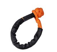 Corde de Treuil, Manille souple Best Sport 12 mm x 60 cm (1 pièce) - 40 000 lb. Max. Corde de récupération manille avec manchons for SUV ATV(12mmx60cm orange)