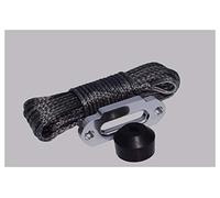 Corde de Treuil, Noir 6mm * 15m Boat Winch corde Ajouter 4000lbs Treuil FairLead et HopPPPPER, Ligne de ATV, Corde UHMWPE