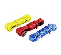 Corde de treuil synthétique, 11mmx26m VTT Trace Corde Big Trailer Carraille De Remorque Polymère en Polymère en Polymère en Polyéthylène pour véhicule Tout-Terrain 4WD Camion SUV(Rot)