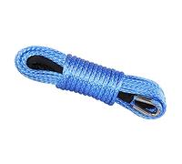 Corde de treuil synthétique, 11mmx26m VTT Trace Corde Big Trailer Carraille De Remorque Polymère en Polymère en Polymère en Polyéthylène pour véhicule Tout-Terrain 4WD Camion SUV(Blauw)