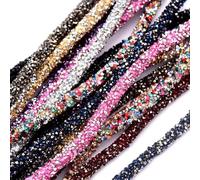 Corde De Tube Souple ¿¿ Paillettes 1 M 8mm, Cordon Pour Bricolage, Chaussures, Chapeaux, Bijoux, Bracelet, D¿¿Coration De F¿ºte