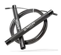 MATCHU Corde à sauter de vitesse - Corde à sauter de sport - Pour adultes - Poignées en aluminium solide - Adhérence optimale - Parfait pour le cross-training - Poids léger en plastique - Facile à