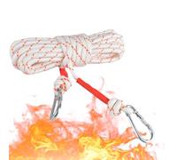 Corde d'échappement portable : cordon de survie avec noyau en acier renforcé, accessoire sûr avec double crochet, ligne de sauvetage résistante aux intempéries | Accessoire de sécurité