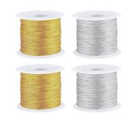 Corde Décorative 4 Pièces, Corde pour L'Artisanat, Corde pour Emballage Cadeau, Corde pour Perles De Bijoux, Lanière D'Étiquette