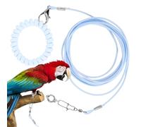 Corde d'entraînement des oiseaux - Corde de vol ultra-légère extérieur perroquet | Cheville amovible avec boucle | Jouet d'exercice anti-bite | Convient pour les pochettes Starlings Starlings Garden T