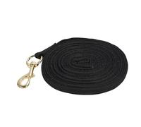 Corde D'entraînement Équestre 8,2m, Poignée Douce Confortable, Ligne De Contrôle avec Attache Rapide - Crochet Rotatif en Laiton, Durable Et Polyvalente pour Cavaliers (Noire)