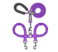 Corde d'entraînement pour Chiens, Corde d'entraînement pour Les Petits Chiens | Double Traction du Plomb Splitter,Rotation Rotation Traine à Pied Plomb Pet Pet Shock Absorbant élastique pour