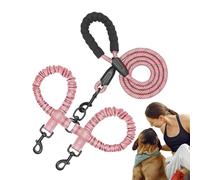 Corde d'entraînement pour Les Petits Chiens, Corde de Traction de Chien | Double Traction du Plomb Splitter - Rotation Rotation Traine à Pied Plomb Pet Pet Shock Absorbant élastique pour Les