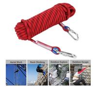 Corde d'Escalade - 20m - Polyester - 12mm - Rouge - 2100 kg de force de traction