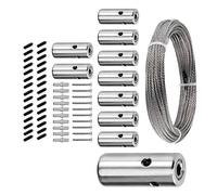 Corde d'escalade en acier résistant aux intempéries de 132,1 cm, treillis réglable résistant à la rouille pour croissance verticale intérieur/extérieur, câble d'escalade de jardin robuste