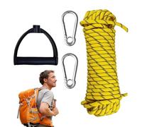 Corde d'escalade extérieure, corde d'escalade statique,Corde de sécurité de corde extérieure réglable de haute résistance - Équipement de grimper sur les arbres robuste avec poignée pour un