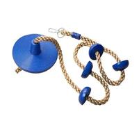 Corde d'escalade for Enfants avec Plateformes et Disque, balançoire d'extérieur, Jouet de Jardin, Accessoires de Jeux(Blue 1PC)