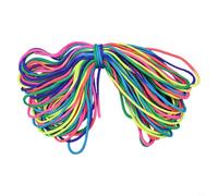 Corde d'escalade multi-brins aux couleurs de l'arc-en-ciel, équipement essentiel pour l'extérieur et les situations de survie (couleurs foncées)