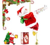 Corde d'escalade Musicale Père Noël 2026, nouveauté Qui Monte et descend, avec Musique Amusante et Père Noël en Mouvement, for Arbre, fenêtre, Mur, décoration intérieure(1 Pcs)