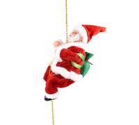 Corde d'escalade musicale Père Noël - Décoration de Noël - À piles - Père Noël escalade décoratif - Pour collectionneurs, fêtes, hôtes, hôtel, bureau, cheminée, rebord de fenêtre, fête de famille