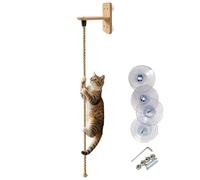 Corde d'escalade pour chat | 2 mètres interactive résistante à la mastication avec planche à sauter | Clôture d'escalade en corde naturelle pour animaux de compagnie | Pour gratter, jouer, se reposer
