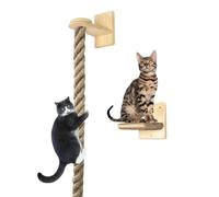Corde d'escalade pour chat - Tour de jeu pour chatons - Échelle de repos et de saut avec surface à gratter - Meuble à gratter mural pour jeunes chats